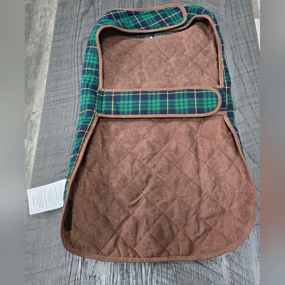 NWT Embark Quilted Brown Dog Coat With Plaid Fleece (Size:XL)